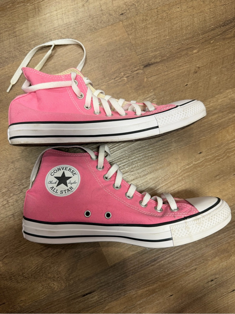 Converse Pink High Top Sneakers